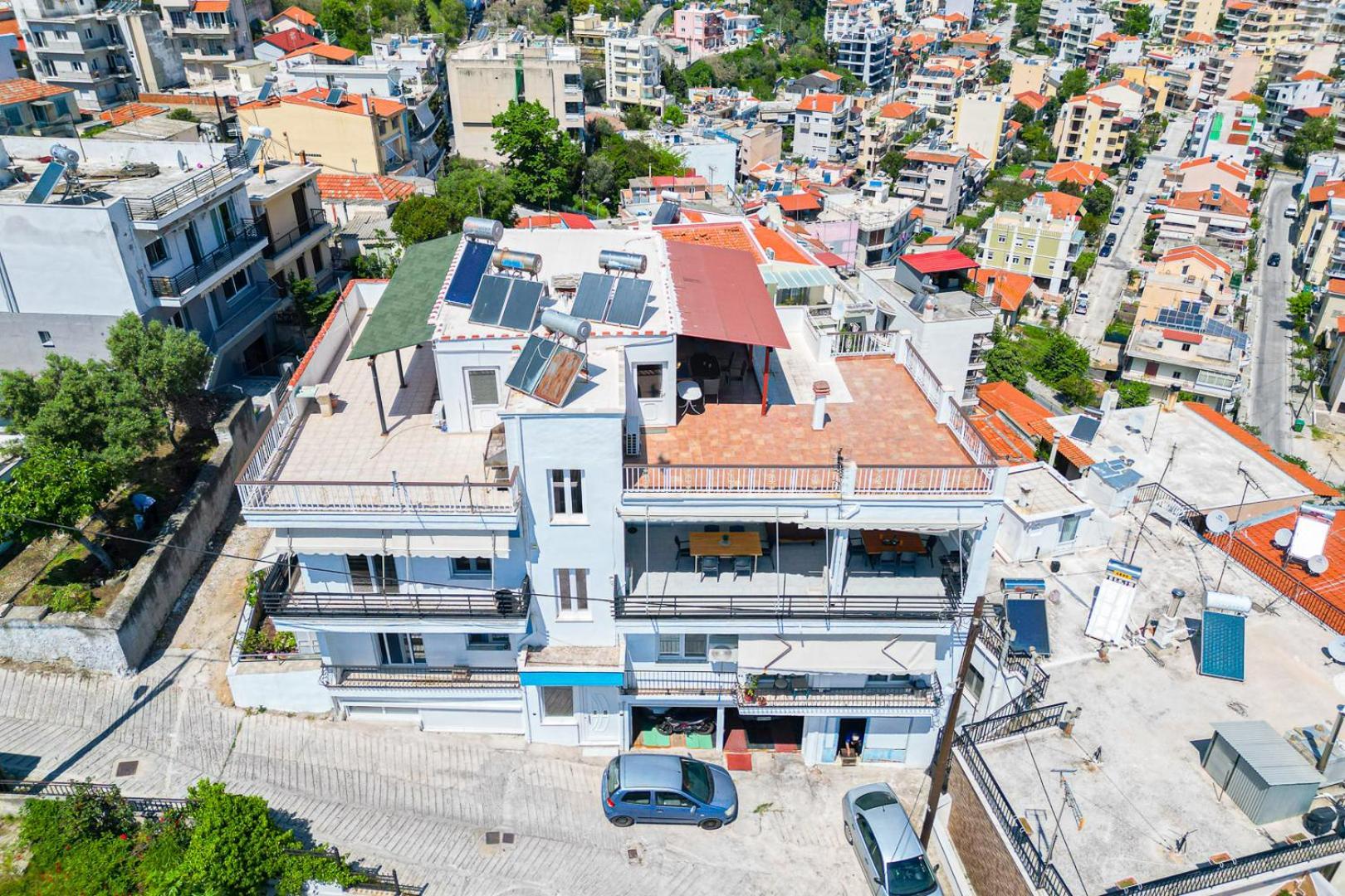 Finas Penthouse,Private Terrace,Great View,Mins From Sea Apartman Kavála Kültér fotó