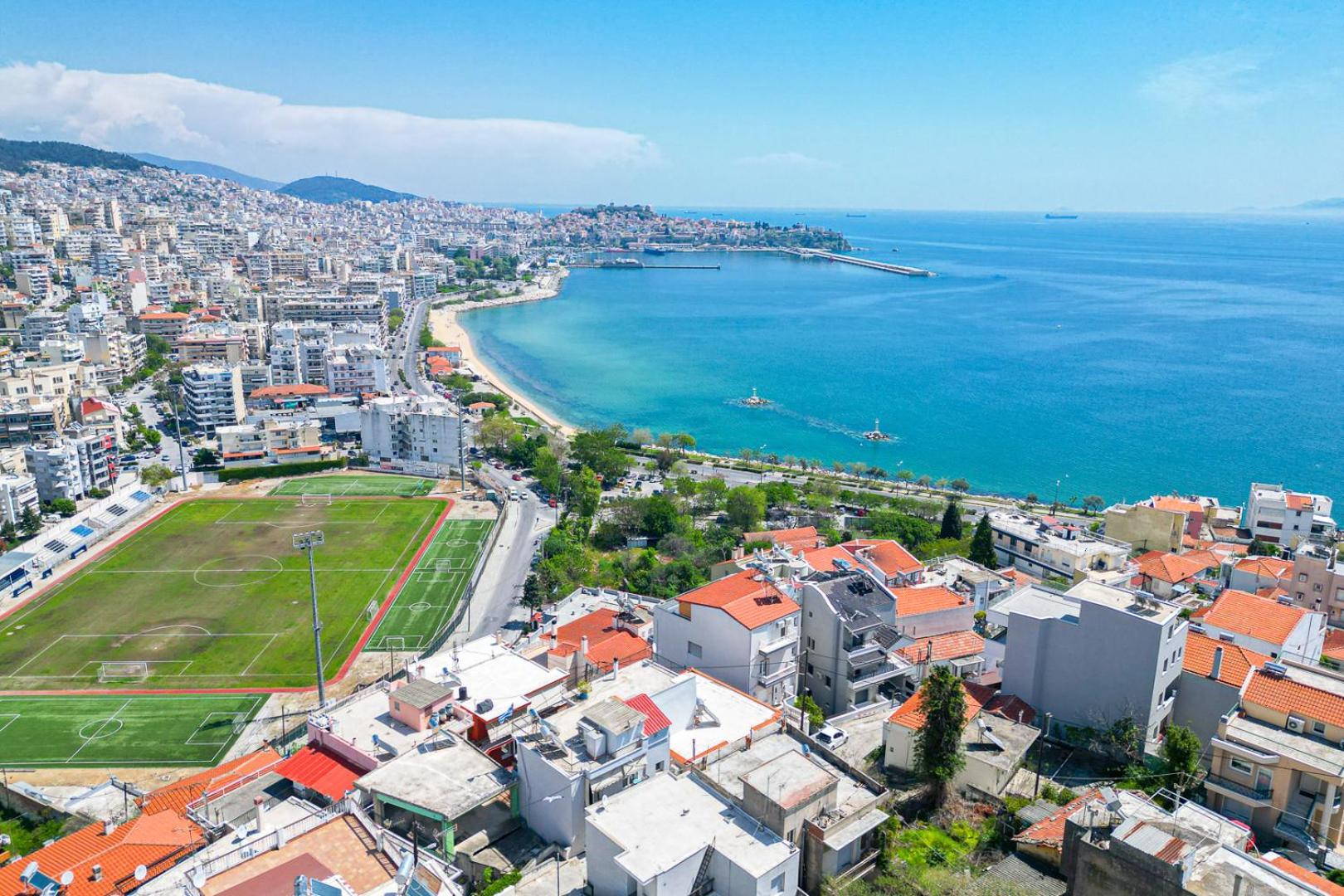 Finas Penthouse,Private Terrace,Great View,Mins From Sea Apartman Kavála Kültér fotó
