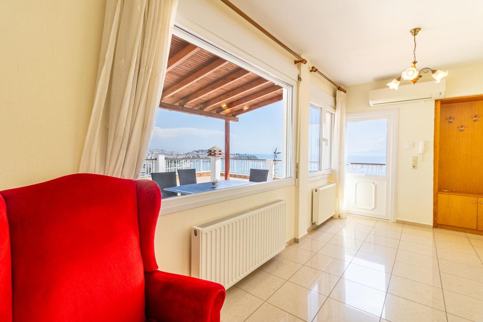 Finas Penthouse,Private Terrace,Great View,Mins From Sea Apartman Kavála Kültér fotó
