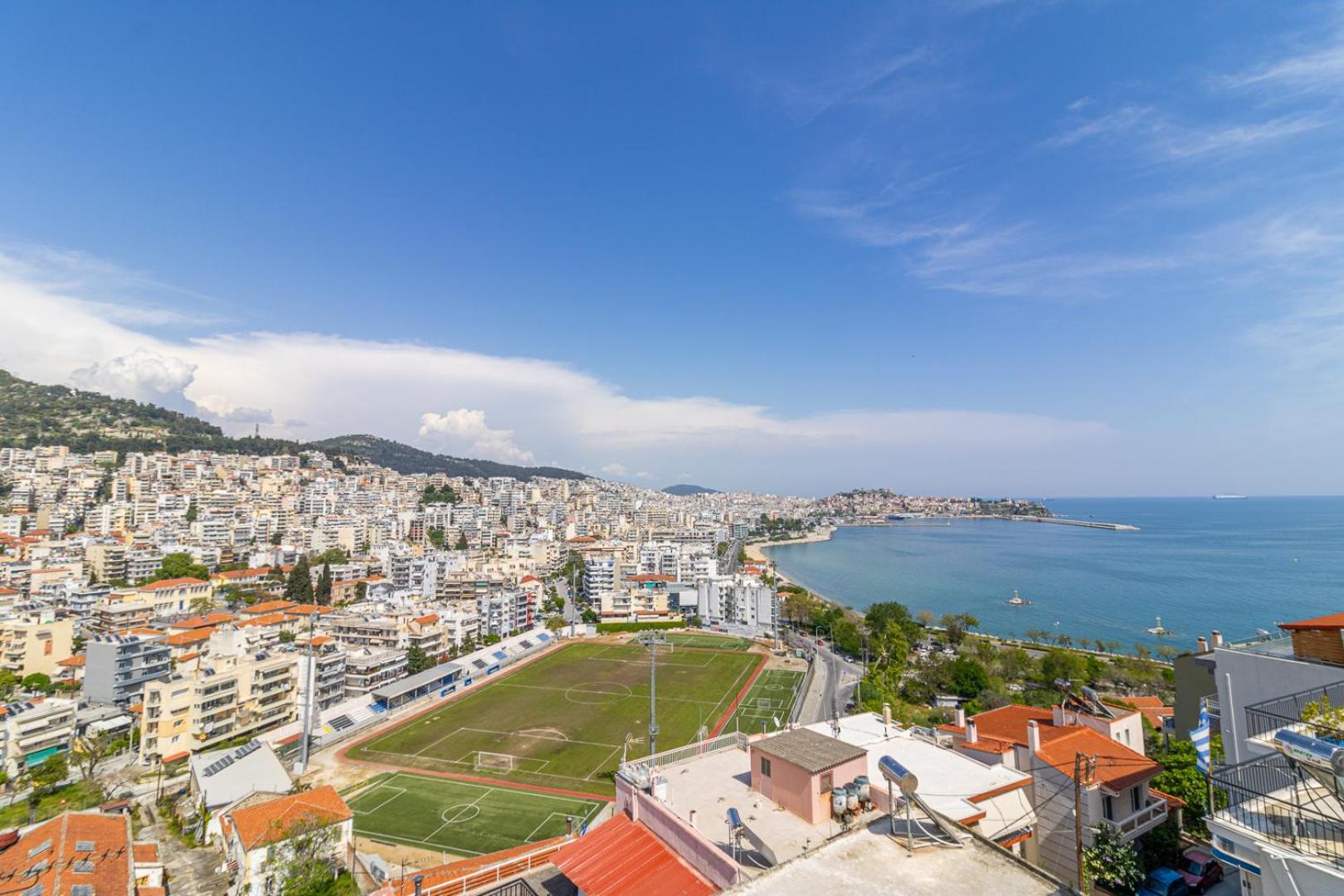 Finas Penthouse,Private Terrace,Great View,Mins From Sea Apartman Kavála Kültér fotó